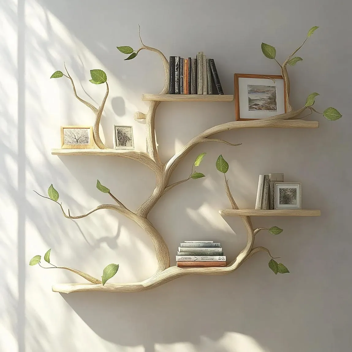 Live Edge Wall Shelves, Solid Wood Floating Shelves